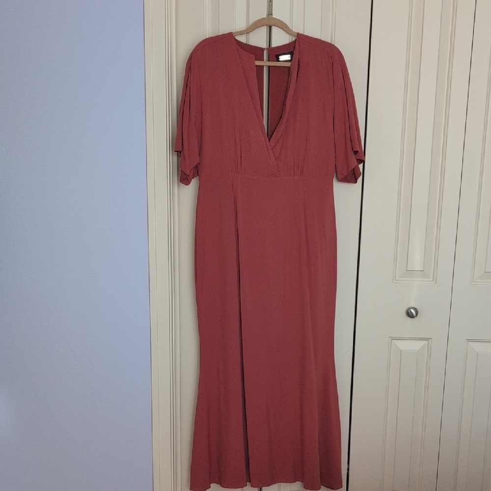 Alexia Admor Terracotta V-Neck Maxi Dress